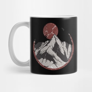 Japanese Sunrise Over Mountains Mug